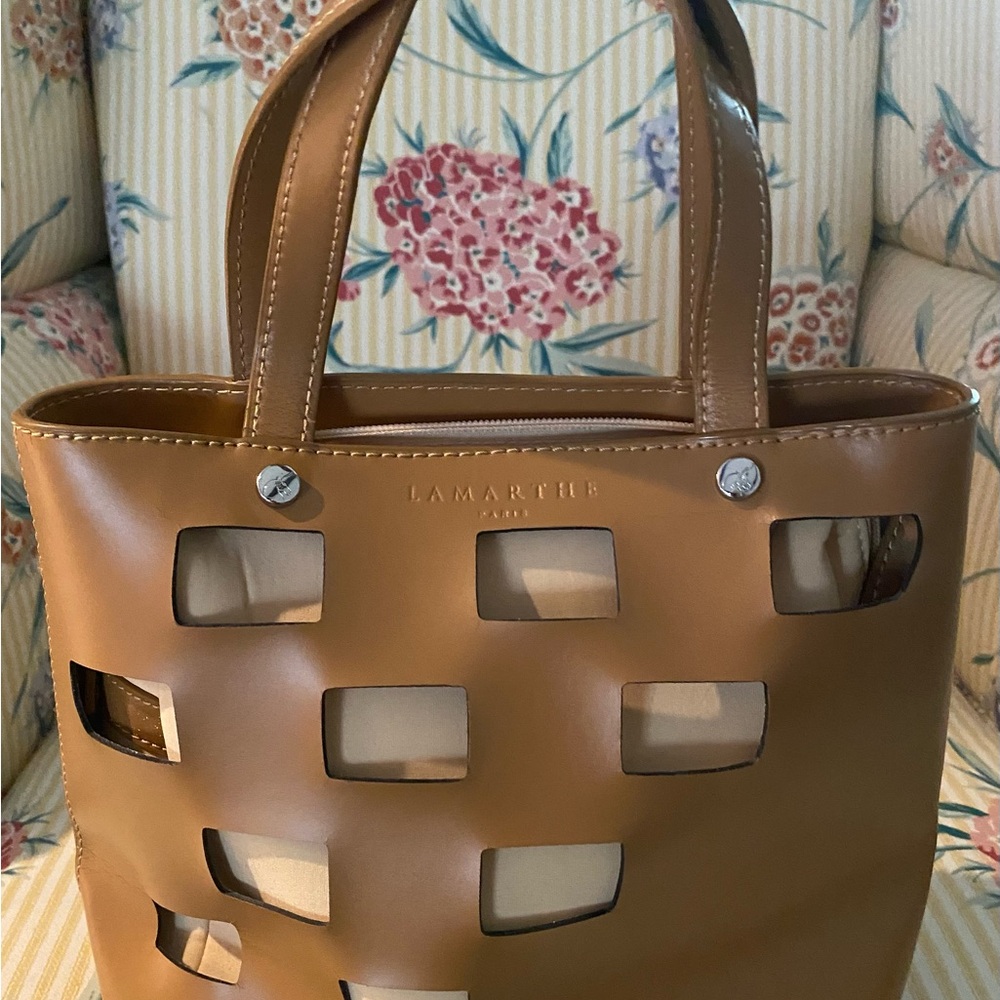 Lamarque Tan Cutout Tote Bag